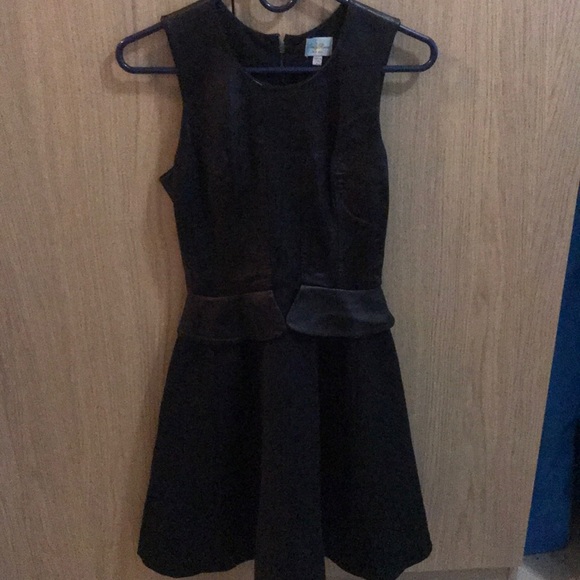 Tracy Reese Leather Peplum Cocktail Dress - Picture 1 of 6